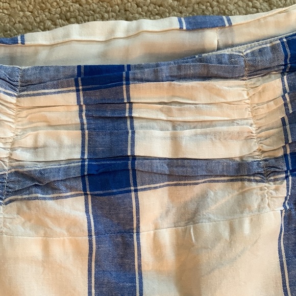 Anthro Maeve Linen Asymmetrical Button Skirt- Side Zipper-Decorative Side Tie - Picture 7 of 7